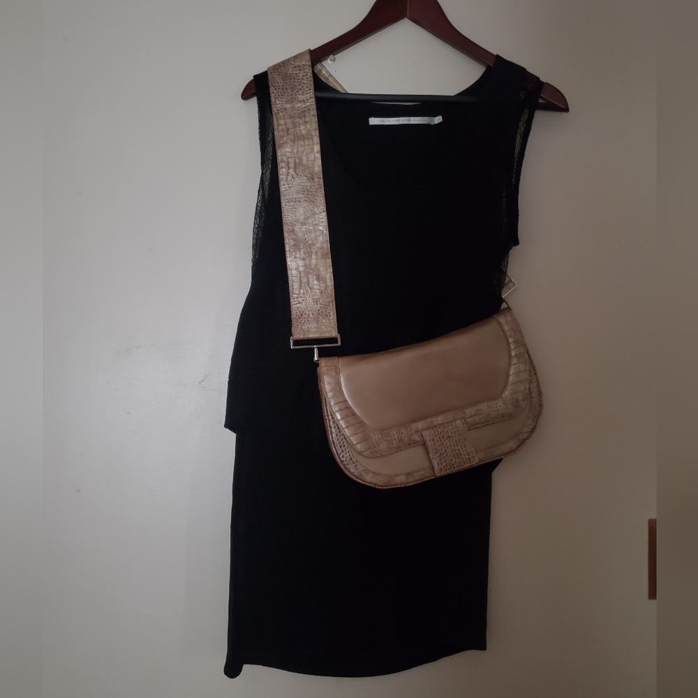 New European Handmade Metallic Gold Leather Shoulder Bag